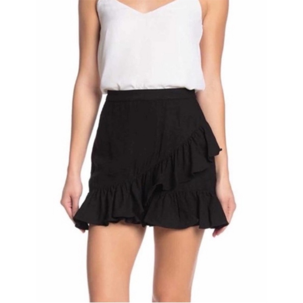 1. State Black Ruffle Mini Skirt